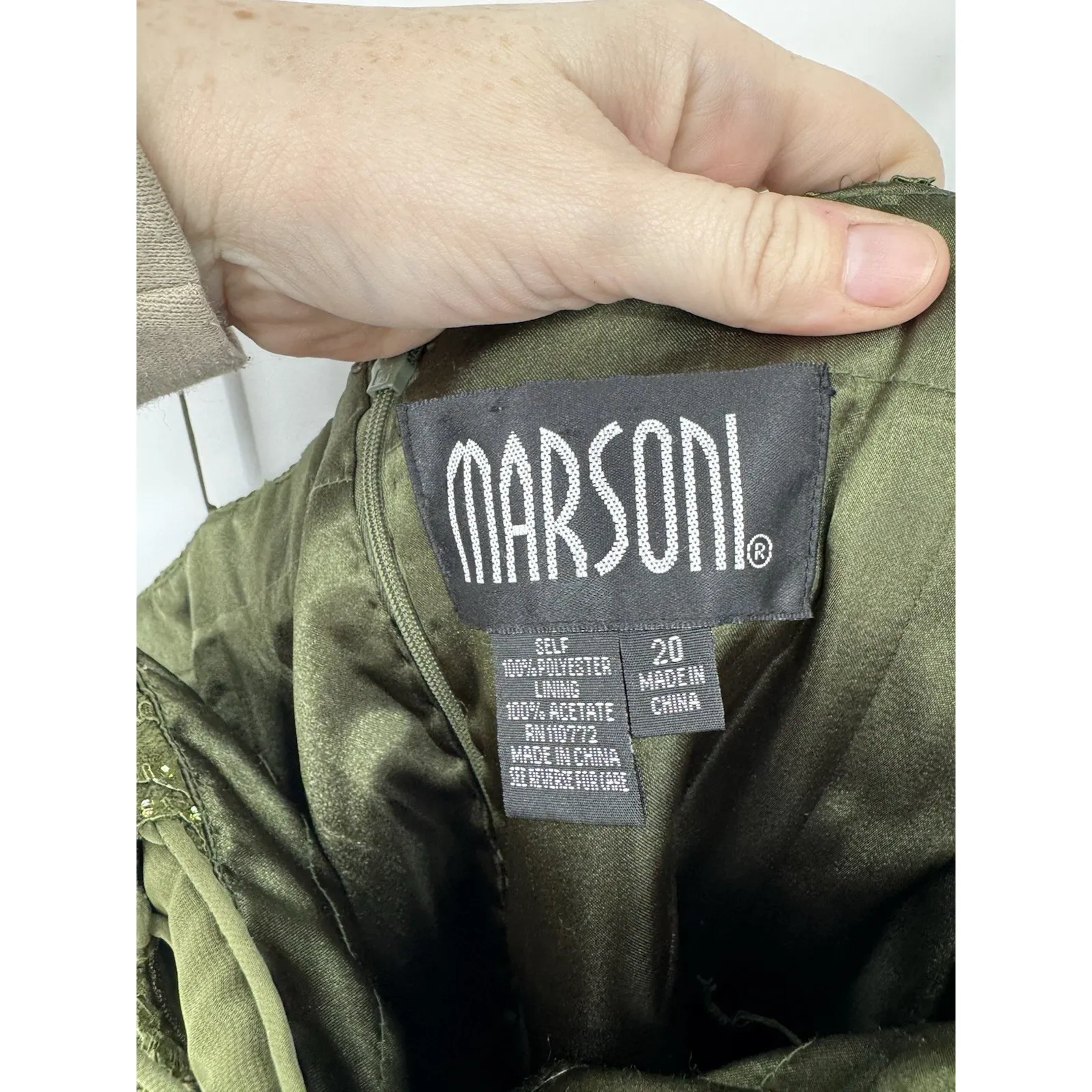 VTG Masoni Fairy Renaissance Whimsical Midi Dress Women 20 Green Goblin Gremlin Size undefined - Image 3