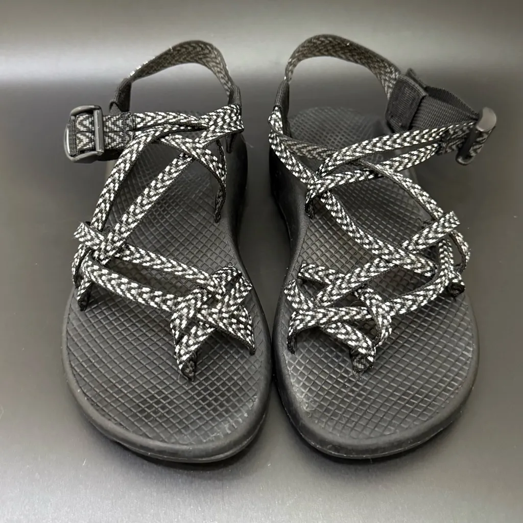 CHACO ZX/2 Classic Black/White Dual Straps Hiking Outdoor Women’s Sandals Size 7 - Image 3