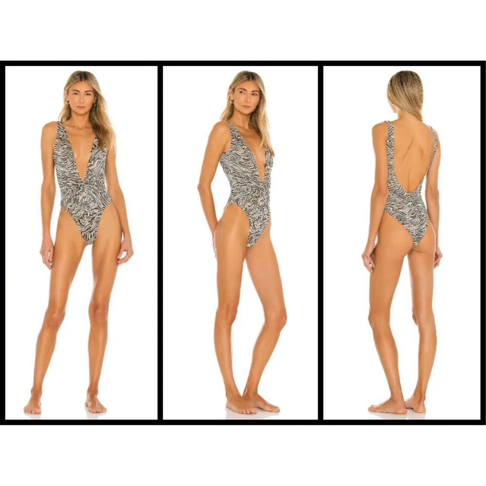 💕L*SPACE💕 Shimmer Stormi One Piece Swimsuit ~ Animal Instinct Print 12 XL NWT - Image 7