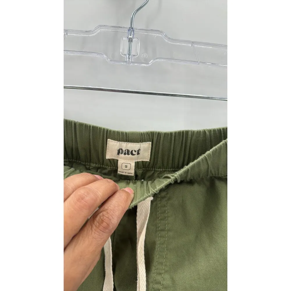 Pact organic cotton Dauly Twill olive green skirt size S pockets minimalist chic - Image 4