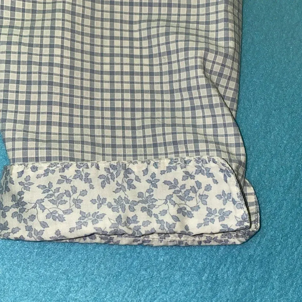 ALFRED DUNNER floral beaded embroidered textured checkered button down size 14 - Image 3