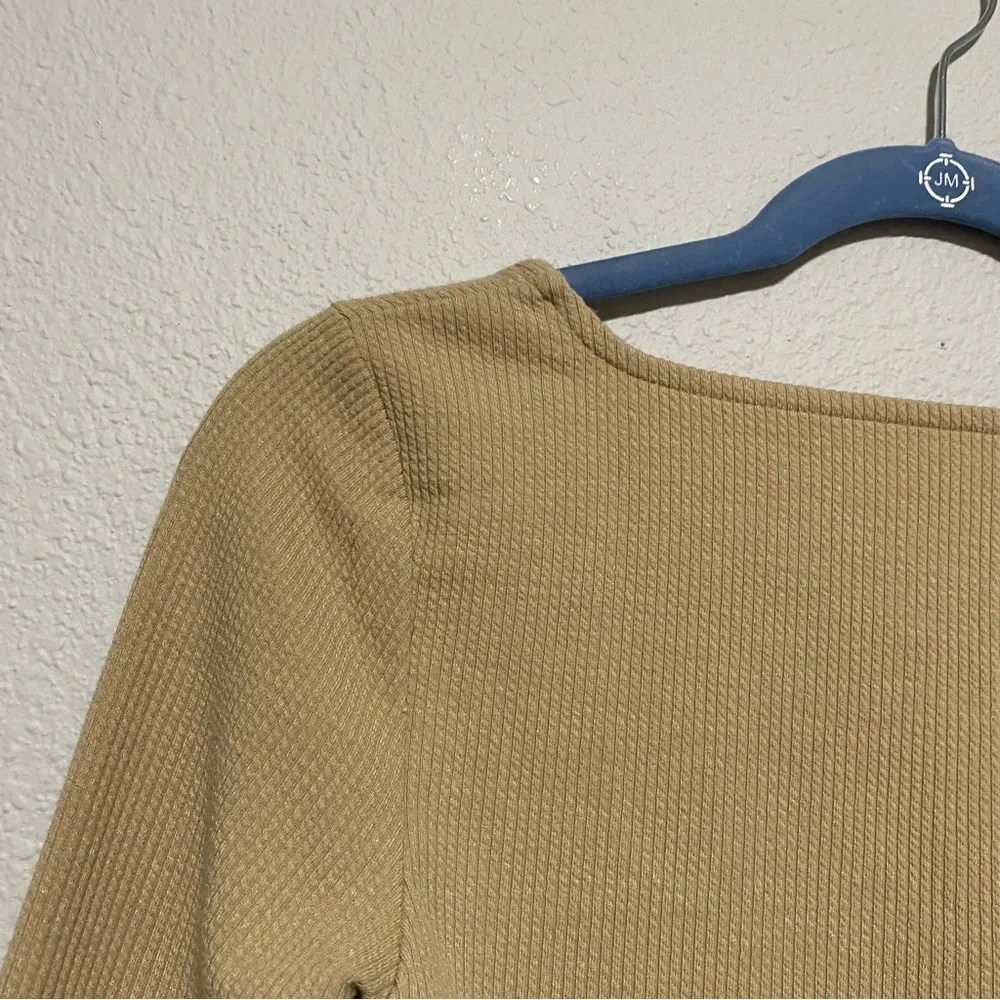 A New Day Tan Long Sleeved Ribbed Bodysuit - Image 8