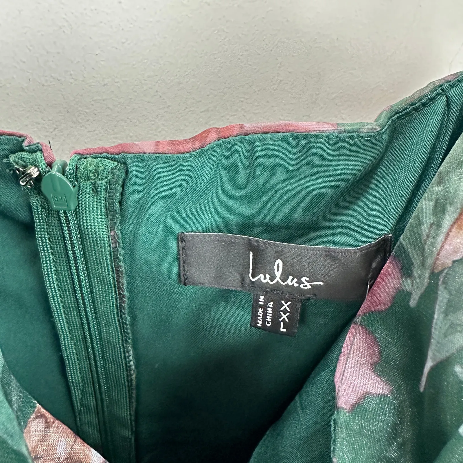 Lulus Cherished Aura Green Floral Organza Bustier Midi Dress Cocktail XXL NWT - Image 7