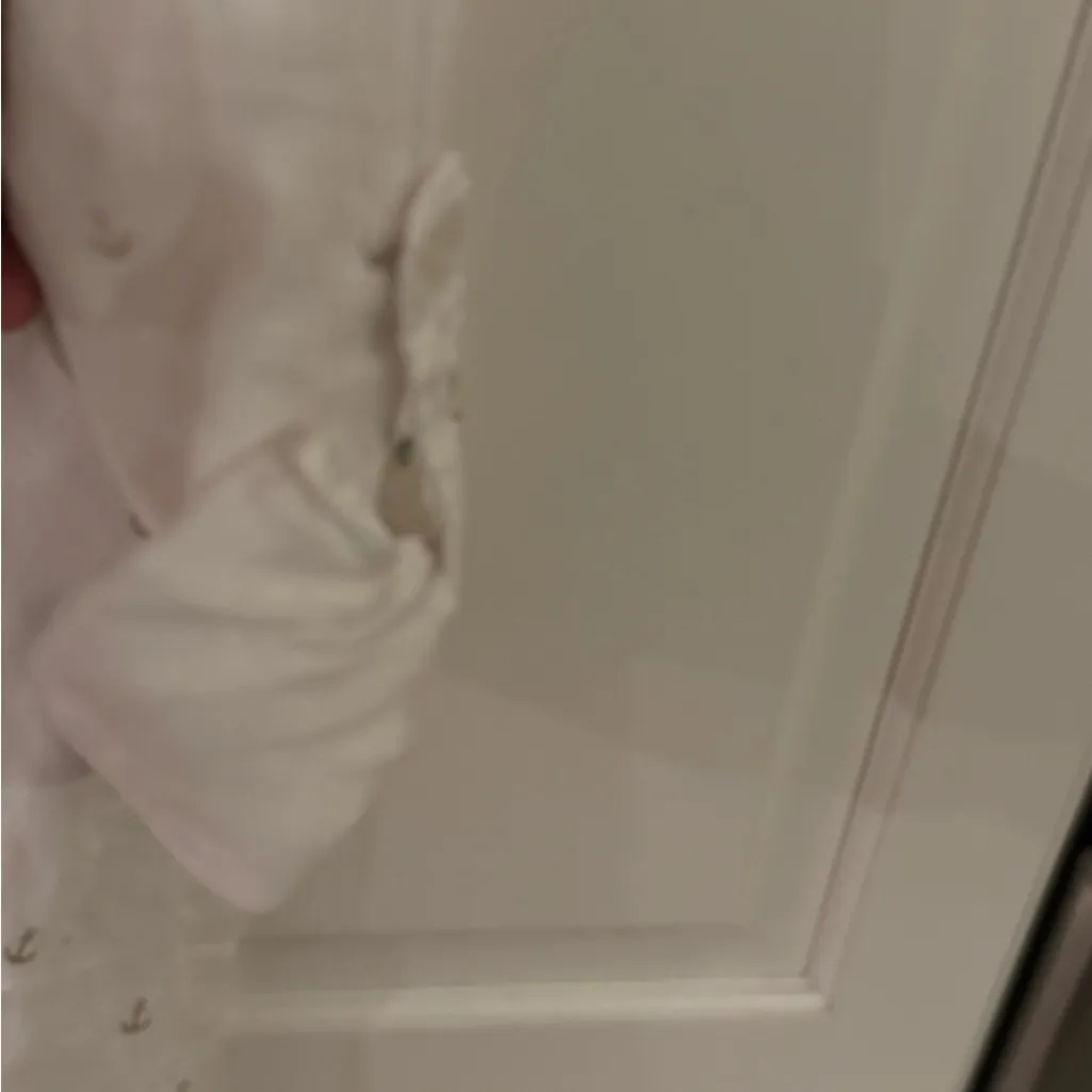 FOR CYNTHIA BEACHWEAR Linen Novelty sailboat anchor Print Coverup Tunic size‎ S - Image 7