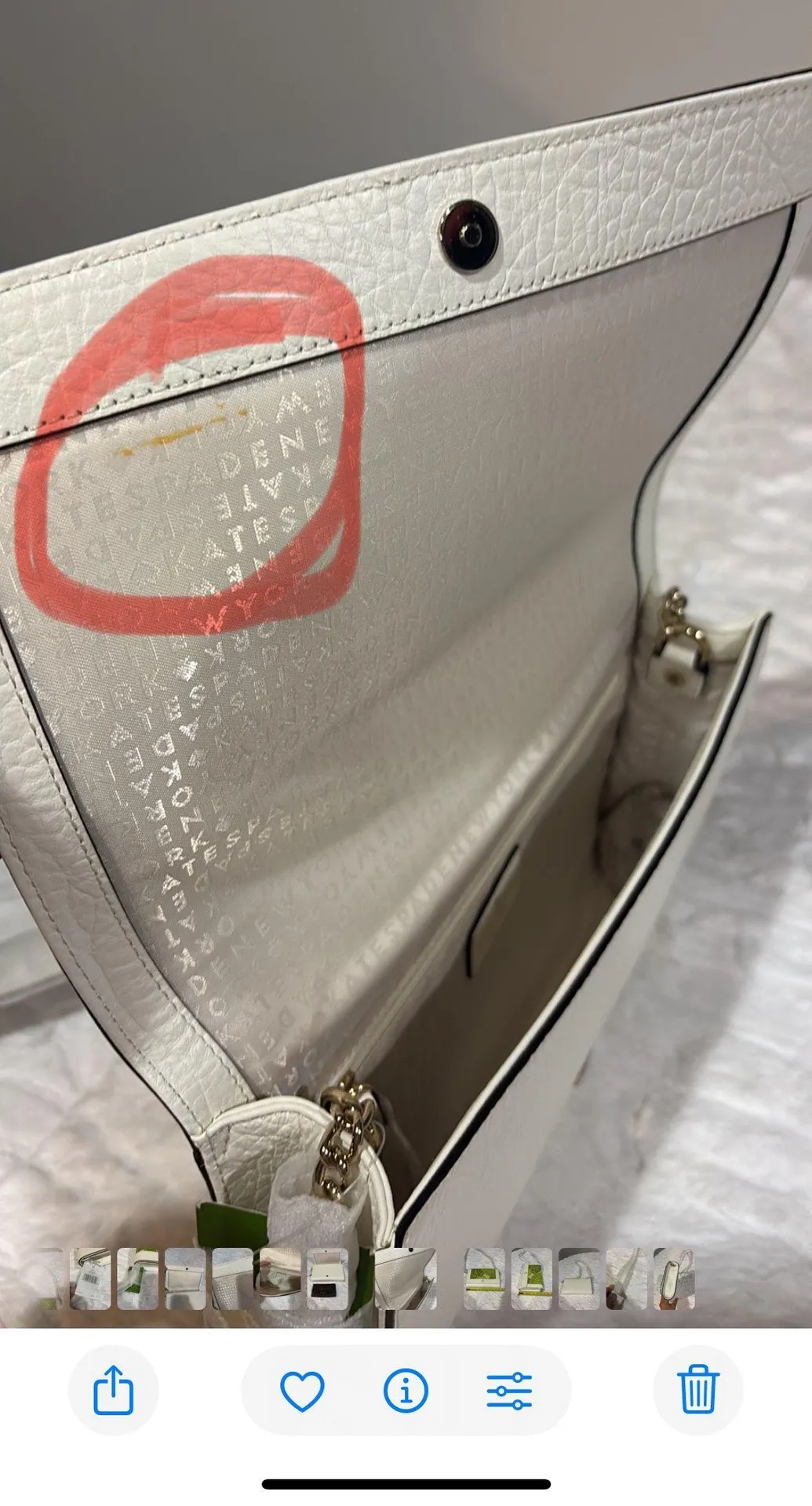 Leaf Print Clutch Shoulder Bag .NWT . - Image 13