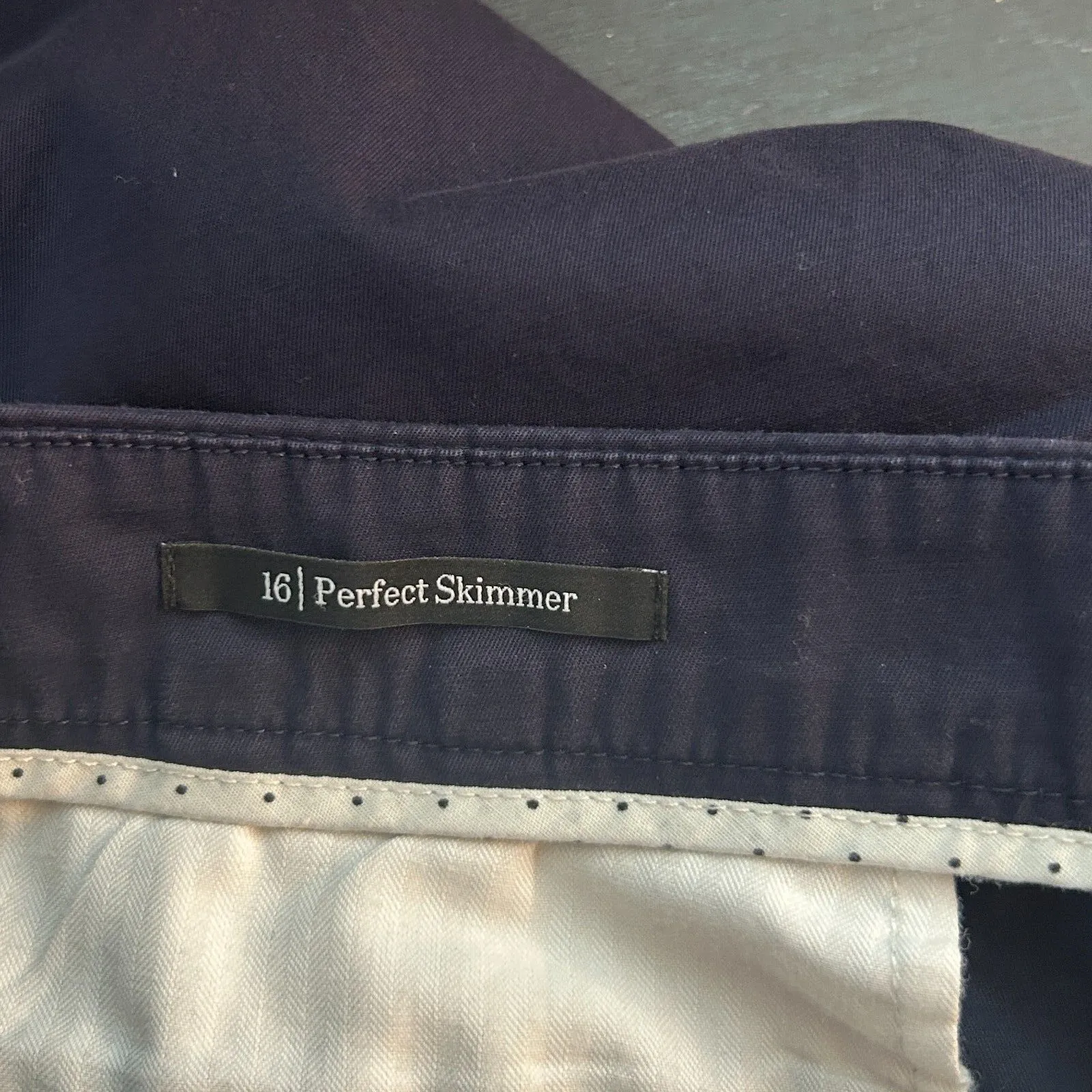 Talbots Pants 16 Blue Cropped Straight Leg Trousers Professional Perfect Skimmer - Image 7