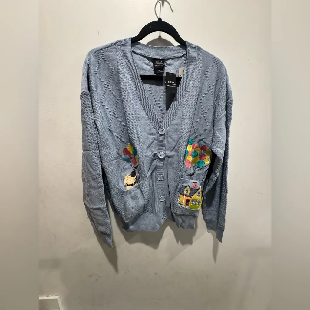 Disney Pixar Up Ballon Dug and House Embroidered Cardigan - Image 2