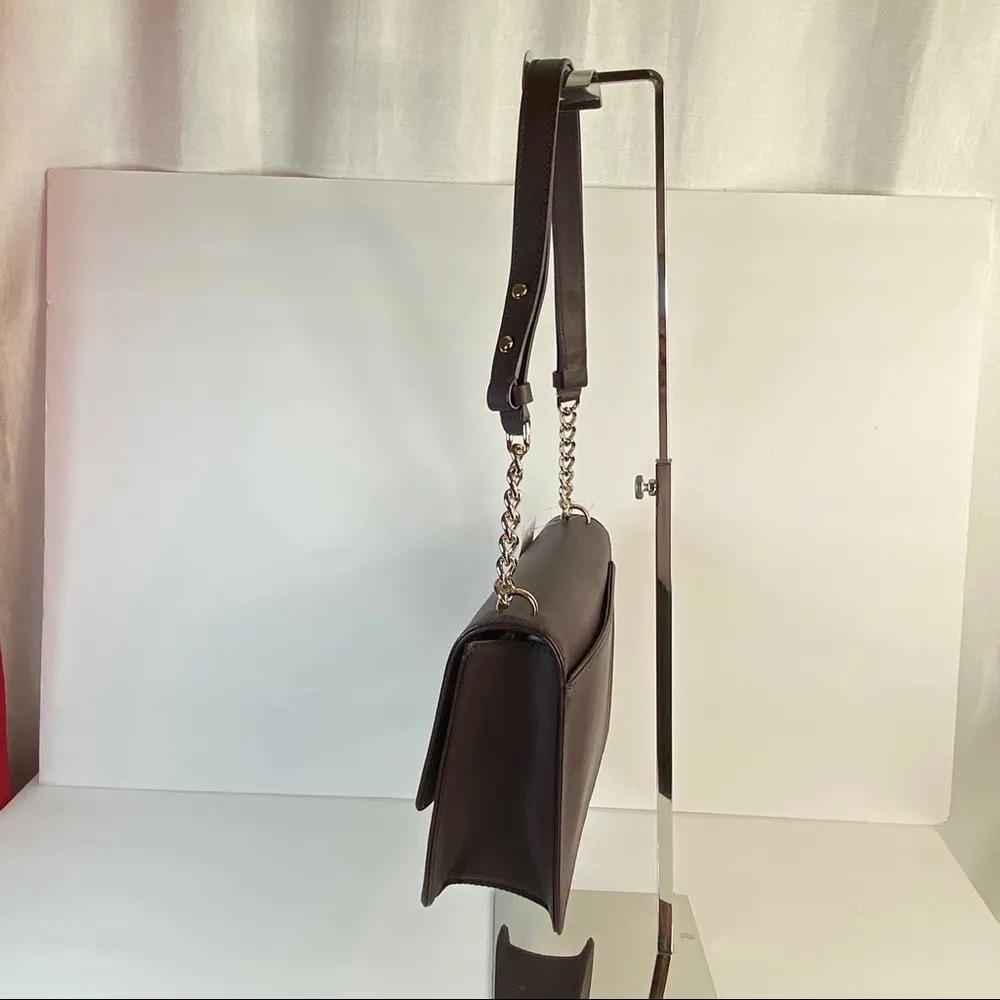 KATE SPADE Neve Convertible Flap Shoulder Bag chocolate cherry red & Olive green - Image 7