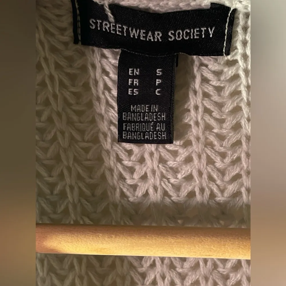 Streetwear Society Knit Open Front Cardigan With Pockets Gray Women’s Size S - Image 5