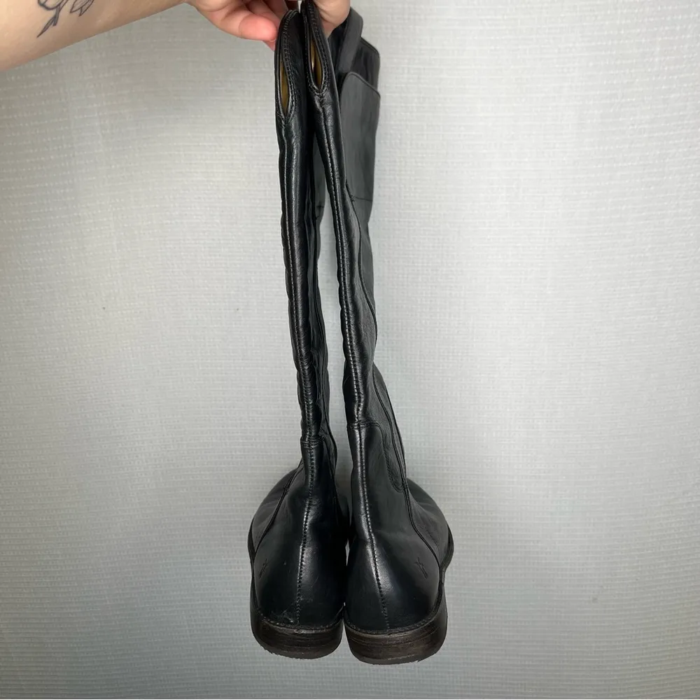 FRYE | Paige Riding Boots Black Leather Tall Womens Size 8B Equestrian 77535 GUC - Image 3