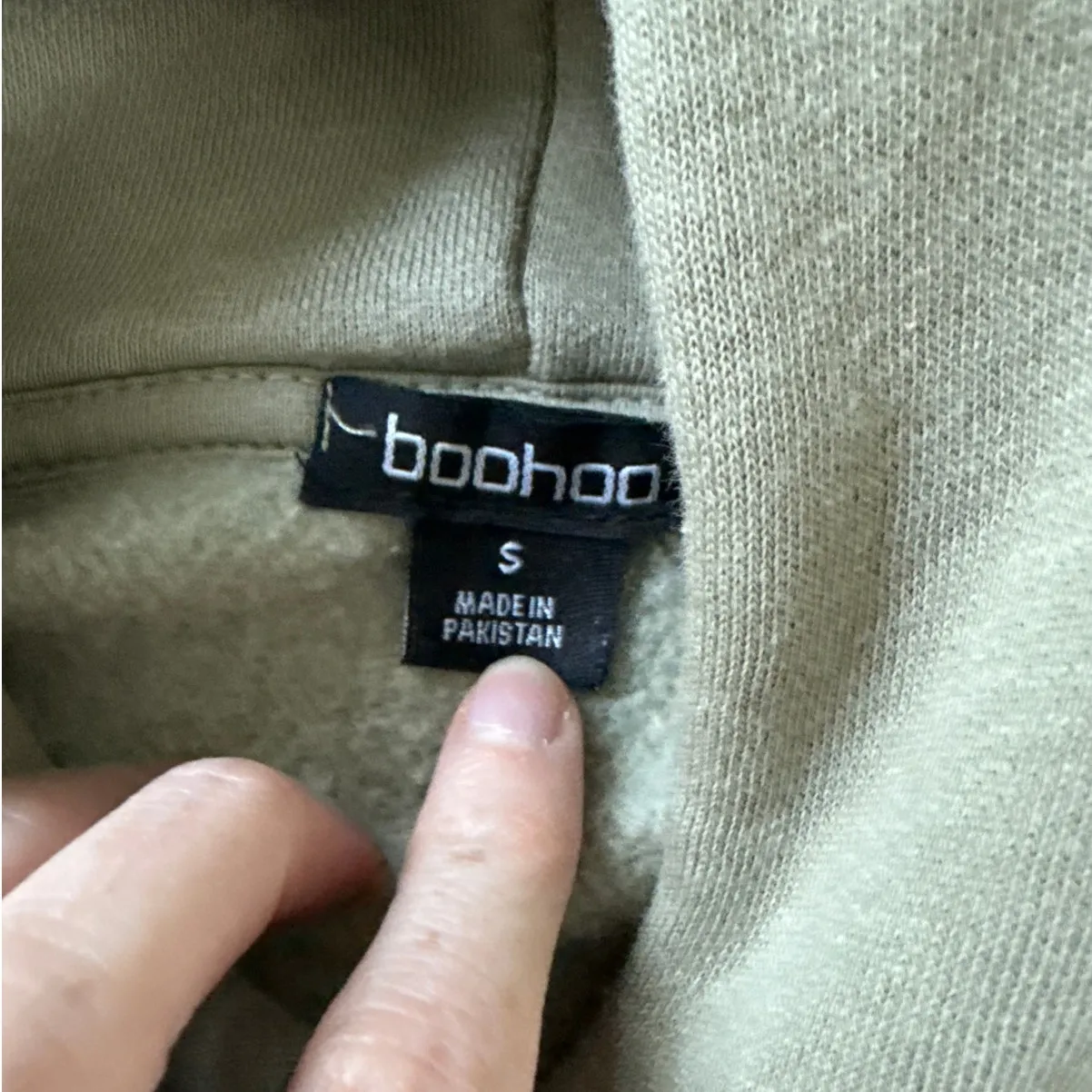 Boohoo Tracksuit Hoodie & Pants DSGN Size S Sage Green - Image 4