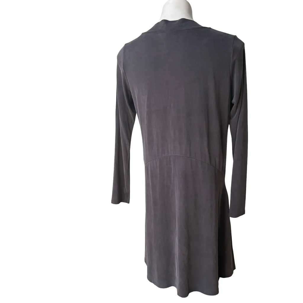 Dolan Left Coast (Anthropologie) Gray Cupro Blend Long Sleeve Swing Dress, Sz S - Image 6