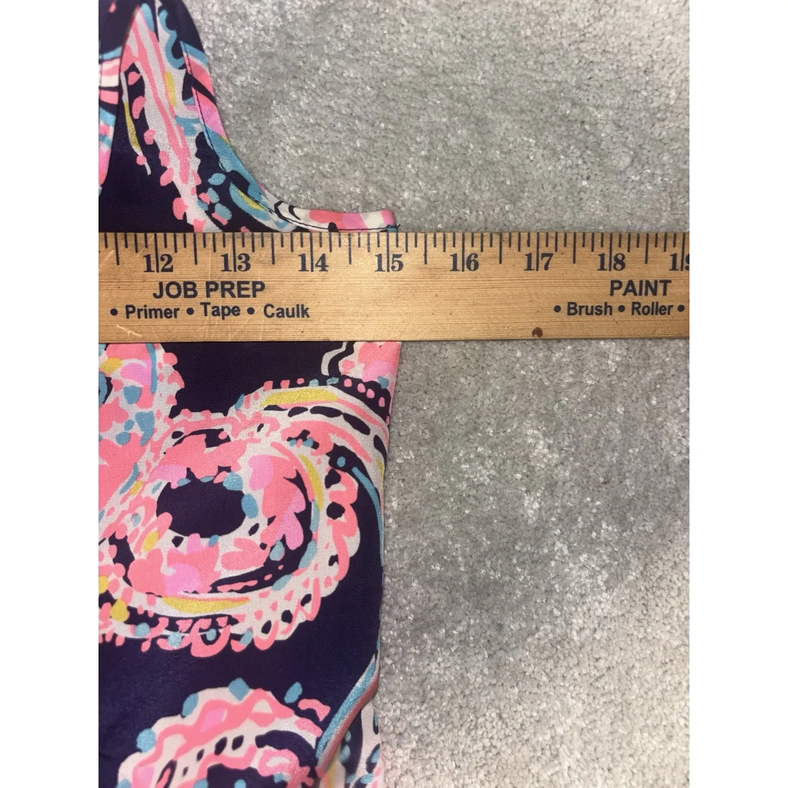 Lilly Pulitzer‎  Silk Malie Tank Size XXS Racerback For the Halibut Navy Paisley - Image 8