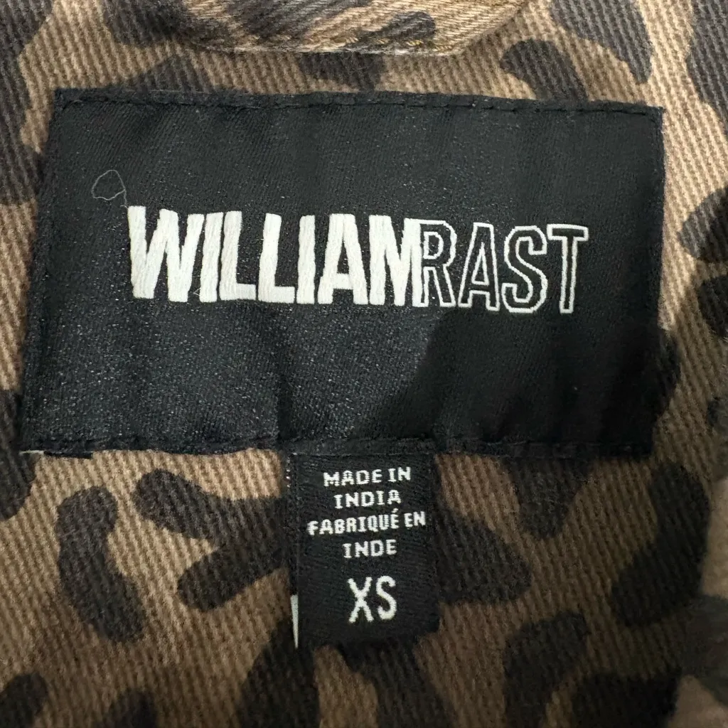 William Rast 🆕  Brown Leopard Print Jean Jacket Size XS - Image 7