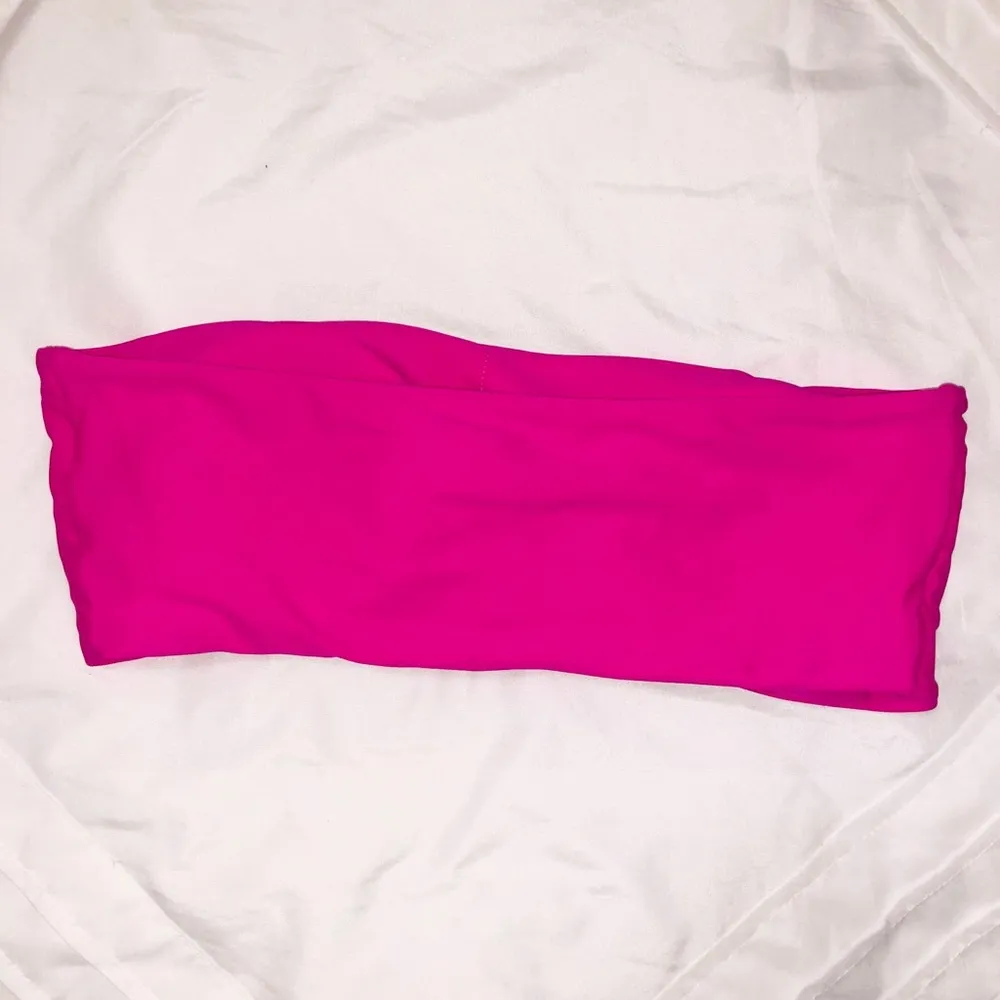 Hot Pink ZAFUL Bandeau Bikini Top - Image 5