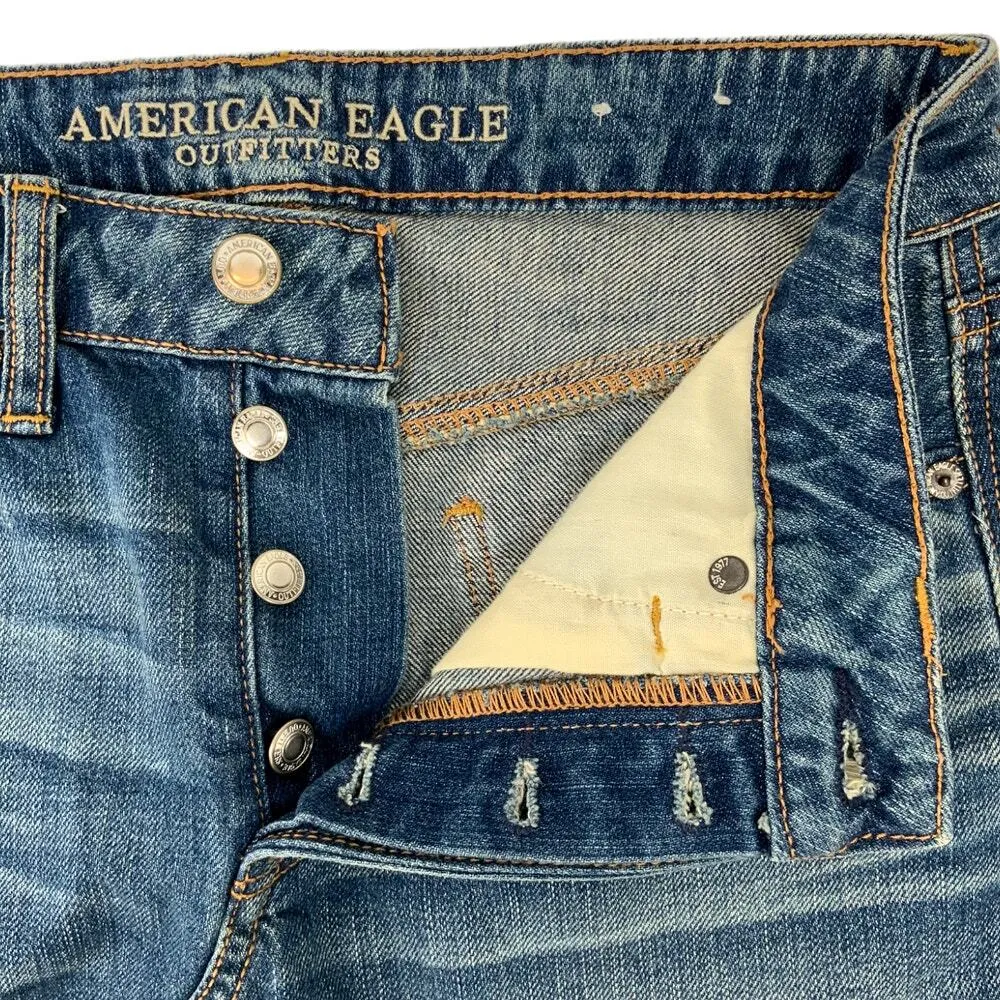 American Eagle Outfitters | Womens Size 2 | Festival Distressed Denim Mini Skirt - Image 6