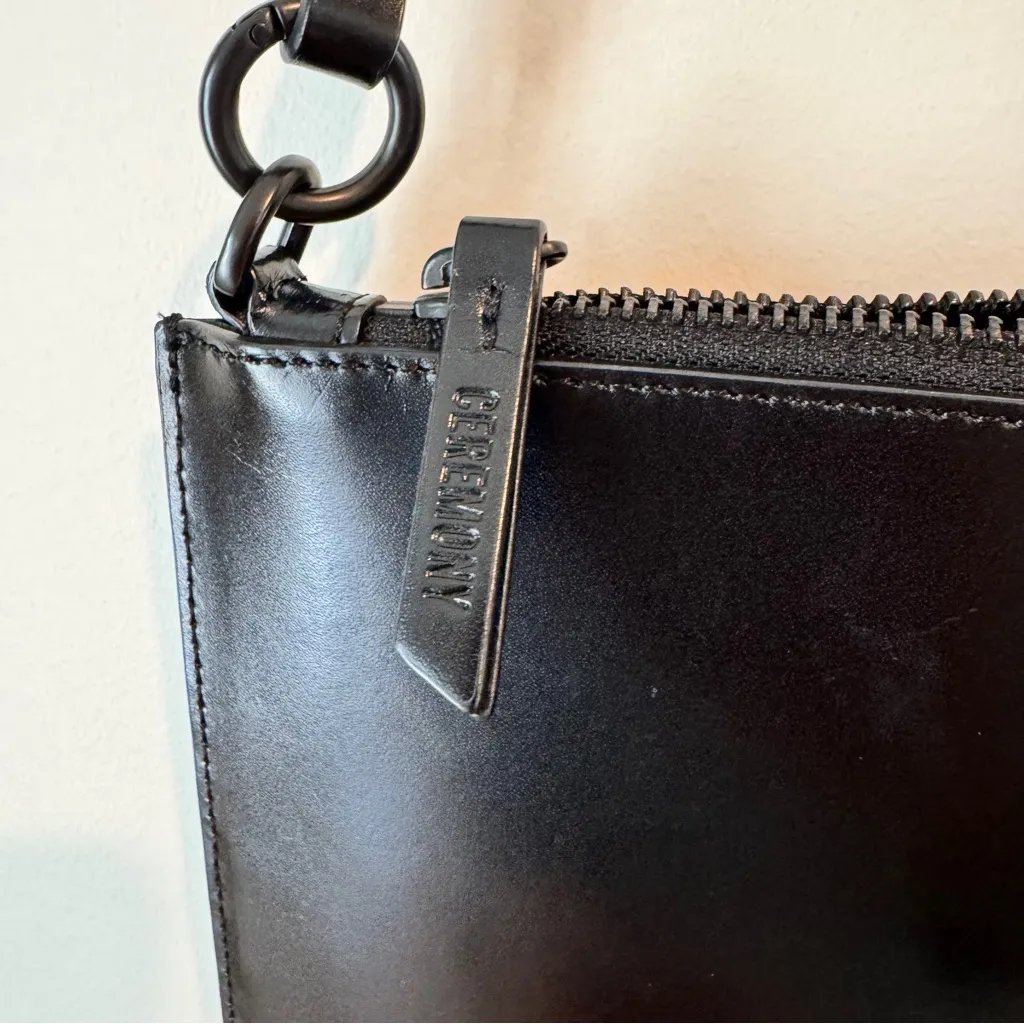 Opening Ceremony Nev Shiny Leather Convertible Shoulder / Clutch Bag, Black - Image 5