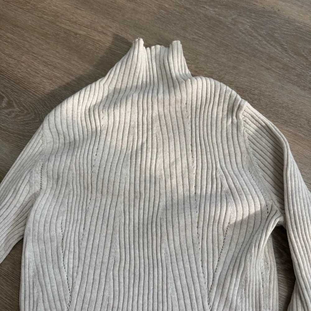 Athleta Ribbed Cream Turtleneck Sweater - Image 6