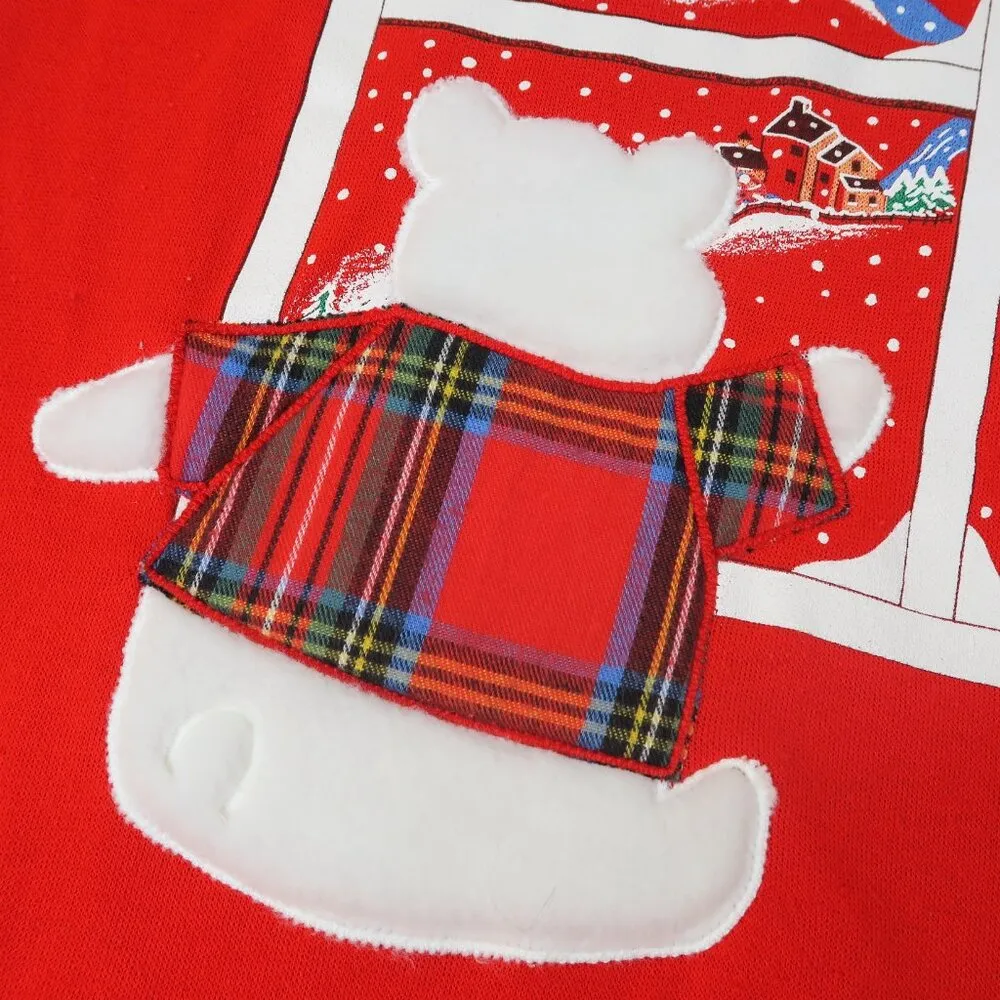 Vintage 80s Bold Spirit Christmas Nightgown Red - Image 7