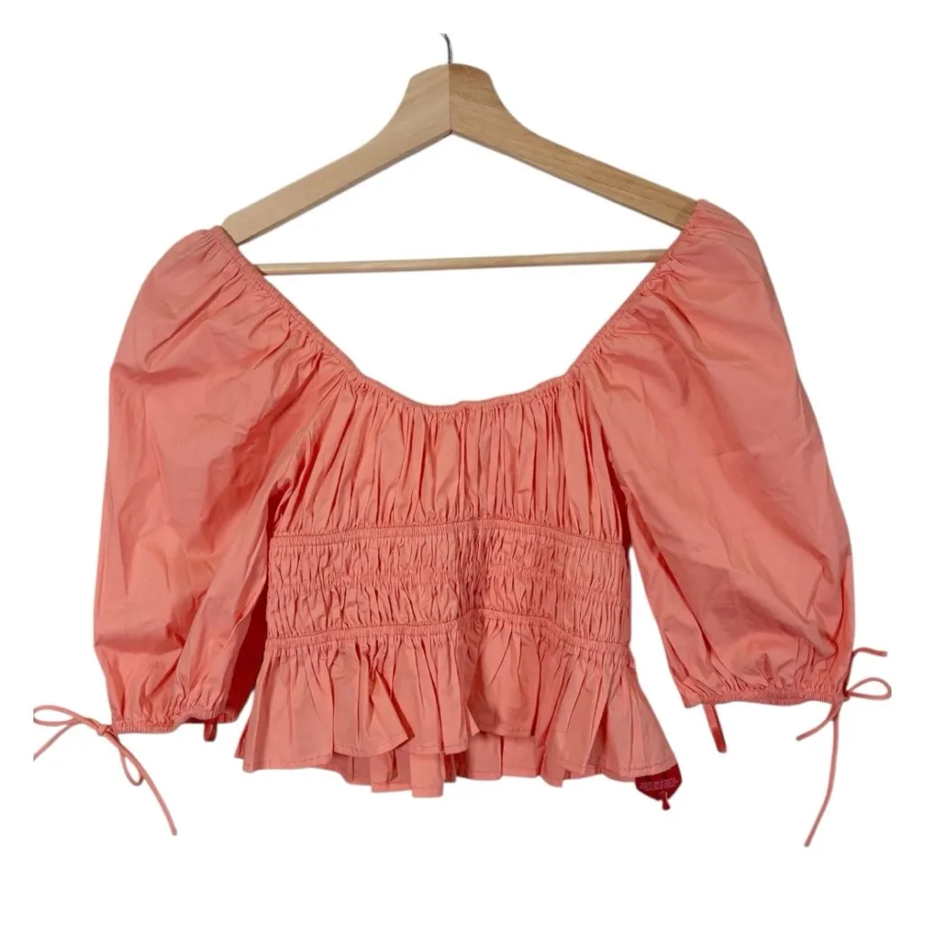 NEW Staud Faye Puff Sleeve Top Size Small - Image 6