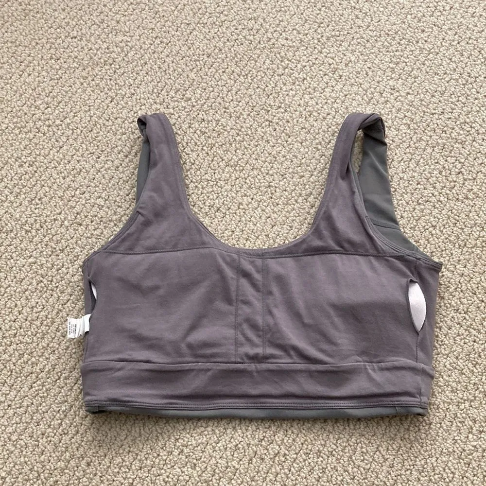 Paragon Fitwear Cristina Capron Sports Bra Low V-Back Sports Bra Grey VEUC - Image 7