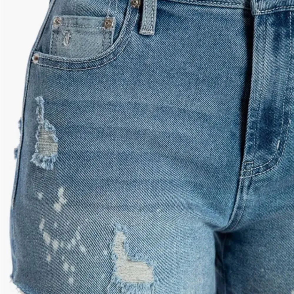 Juicy Couture 2 of Hearts Denim Shorts Medium Wash 29 NWT - Image 6