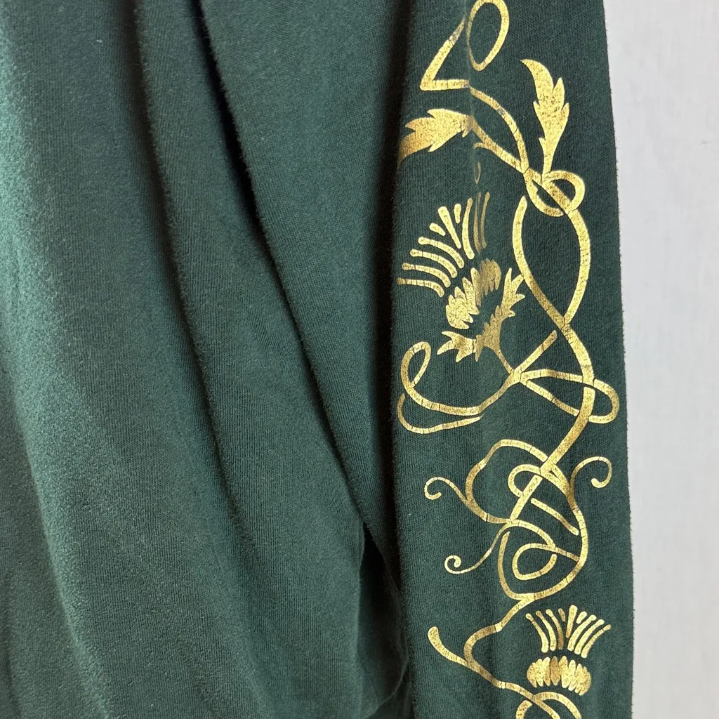 Outlander Hoodie With Lace Up Neck Line Green Size 0 - Image 6