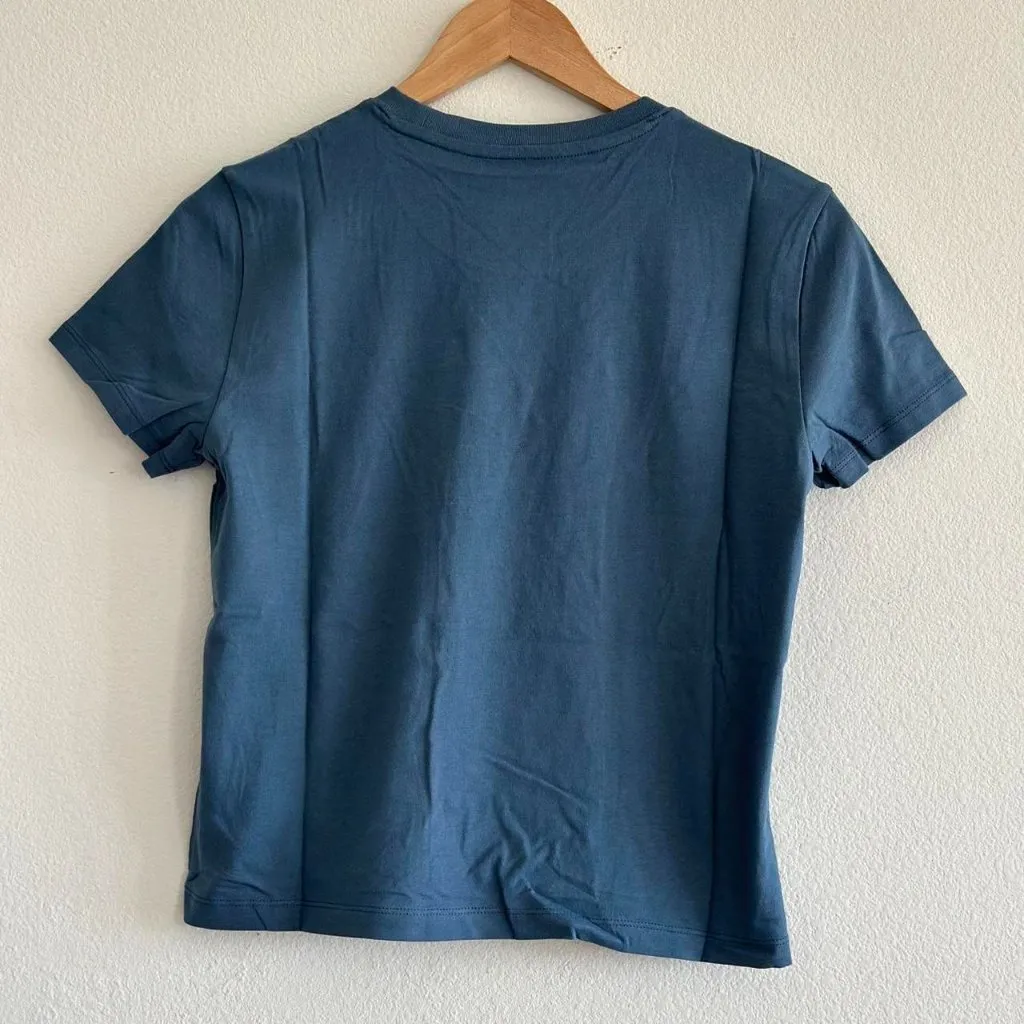 Everlane The Box Cut Tee in Essential Cotton in Faded Navy, Size X-Small - Image 8
