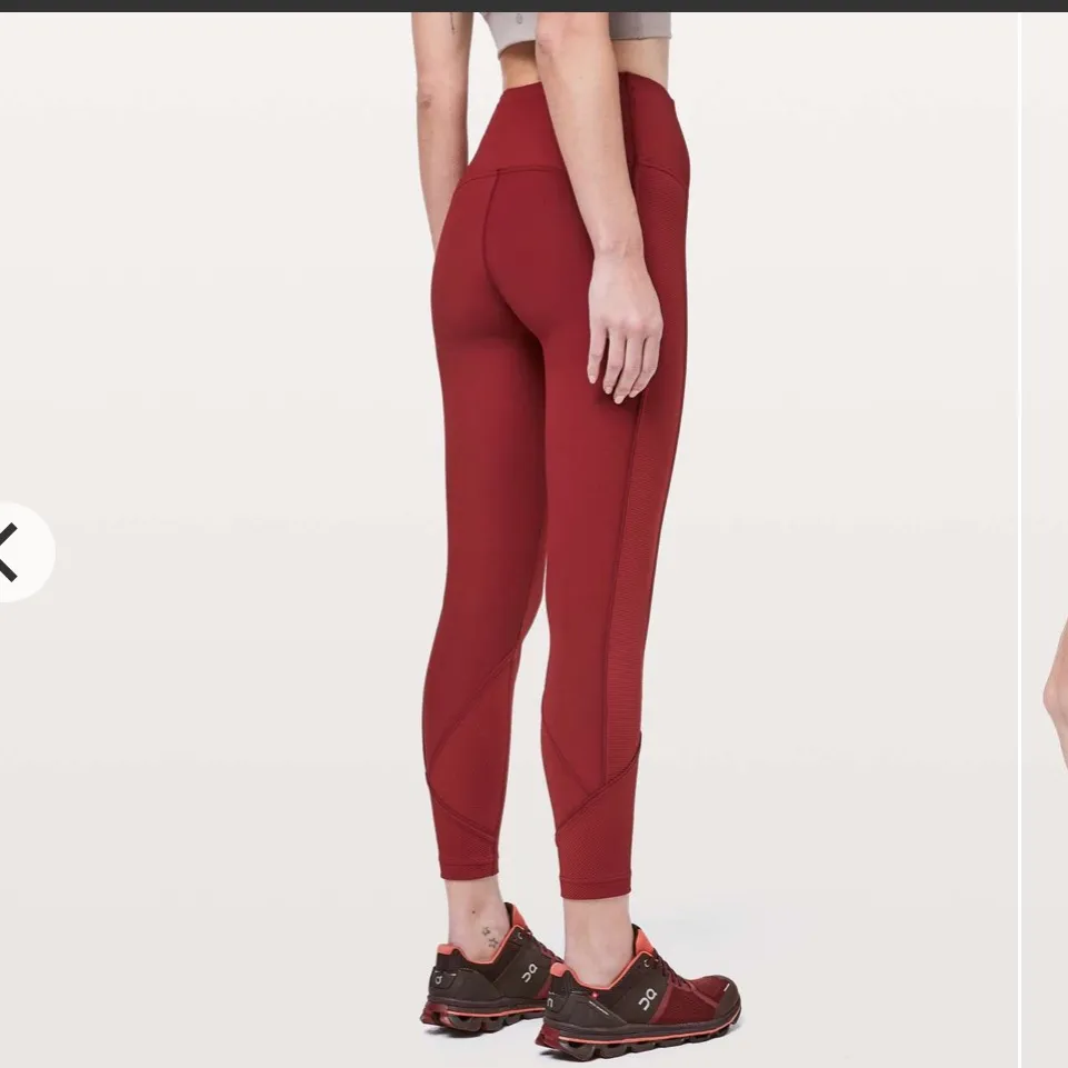 Lululemon Daily lineup 7/8 tight 25” Sz 4‎ Dark sport red - Image 3
