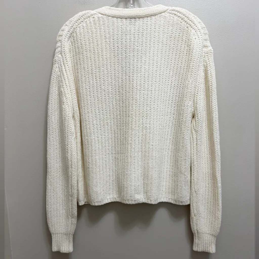 Wilfred Aritzia Elka Cardigan Knit Sweater Ivory Cream Oversized Relaxed Fit - Image 3