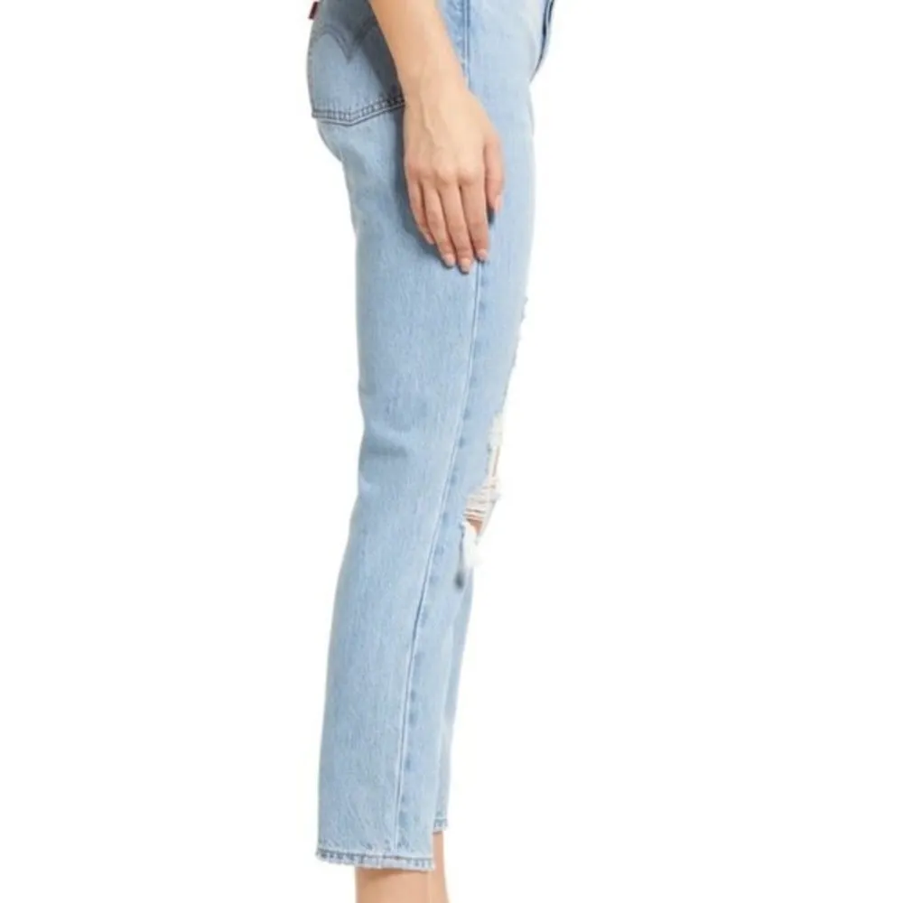 Levi's Wedgie Icon Fit Ripped High Waist Straight Leg Jeans Luxor Found Out 28 - Image 6