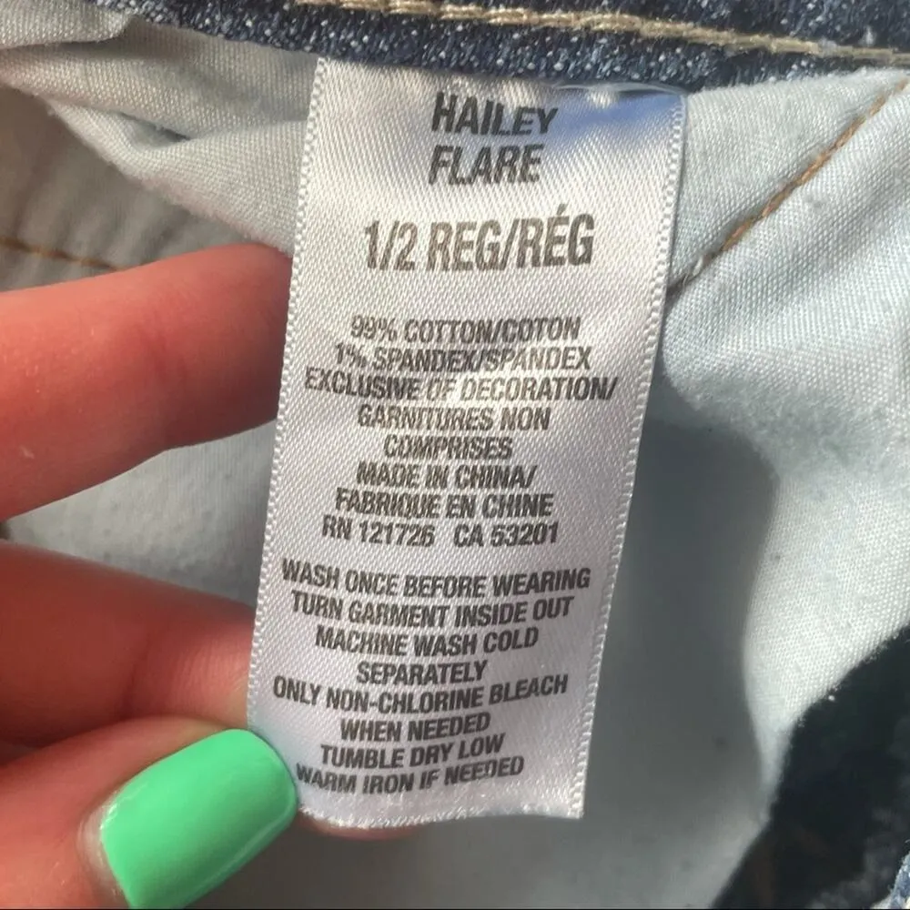 Aeropostale Hailey Flare Med Wash Jean Sz 1/2 Reg - Image 4
