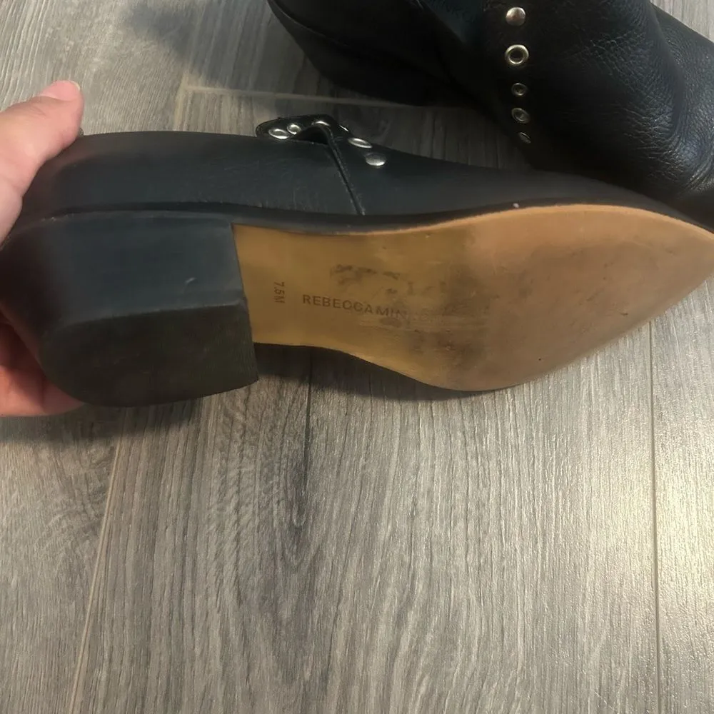 Rebecca Minkoff Black Leather Boots - Image 8