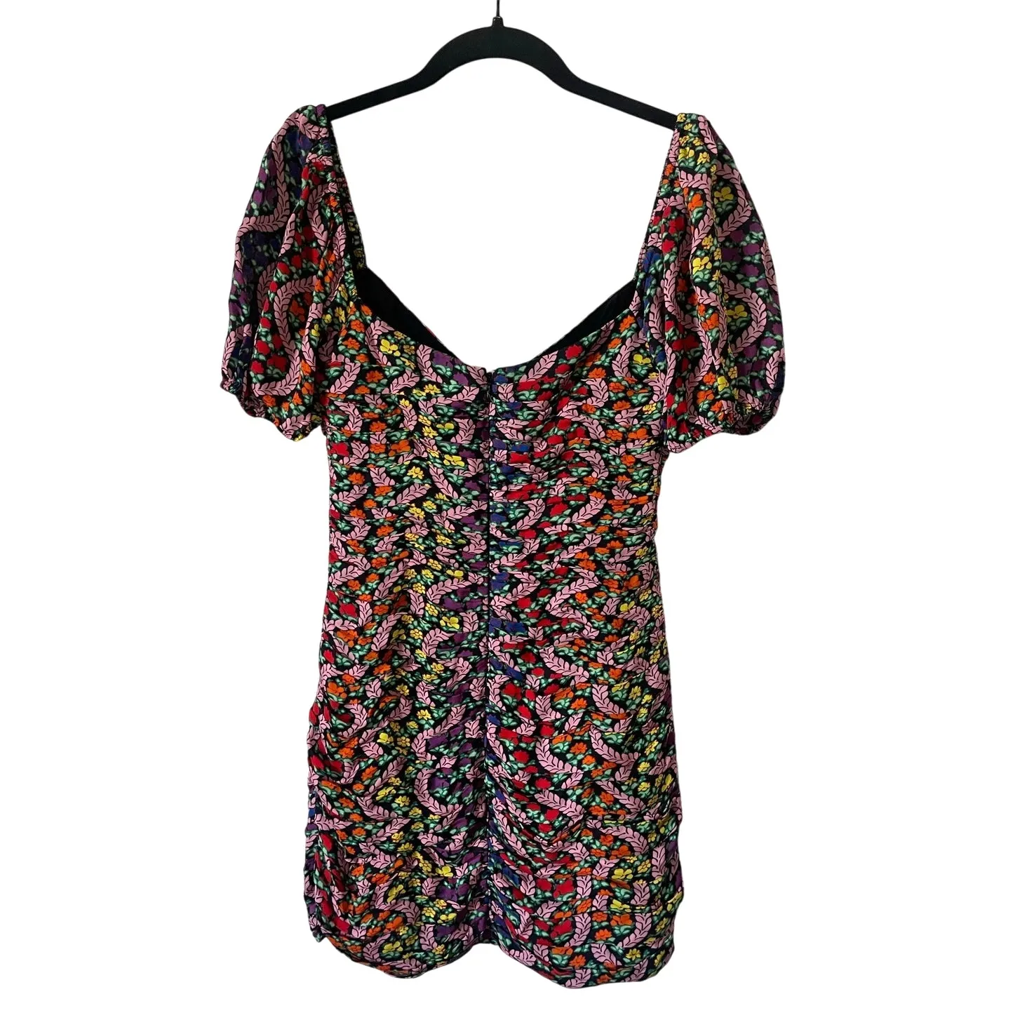Rhode Esme Multicolor Puff Sleeve Floral Mini Dress Size 4 - Image 8