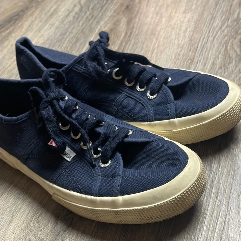 Superga Cotu Classic Unisex Blue Canvas Sneakers - Image 7