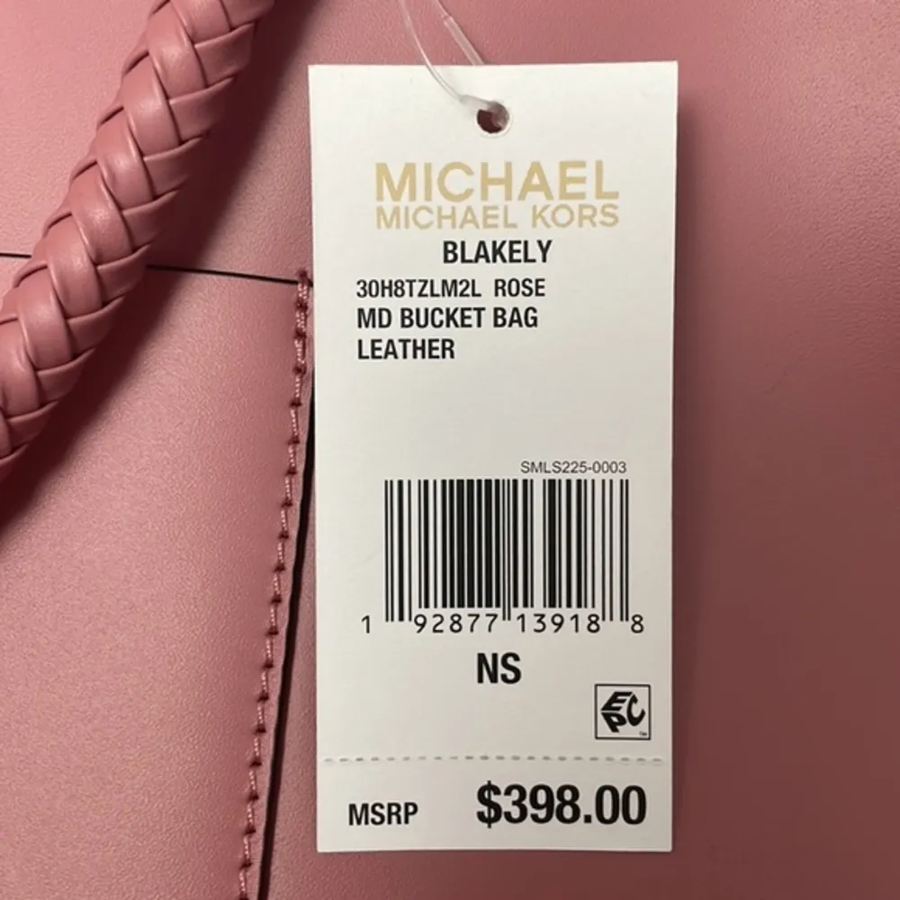 Micheal Kors Blakey Leather Bucket Bag, Rose Pink - Image 8