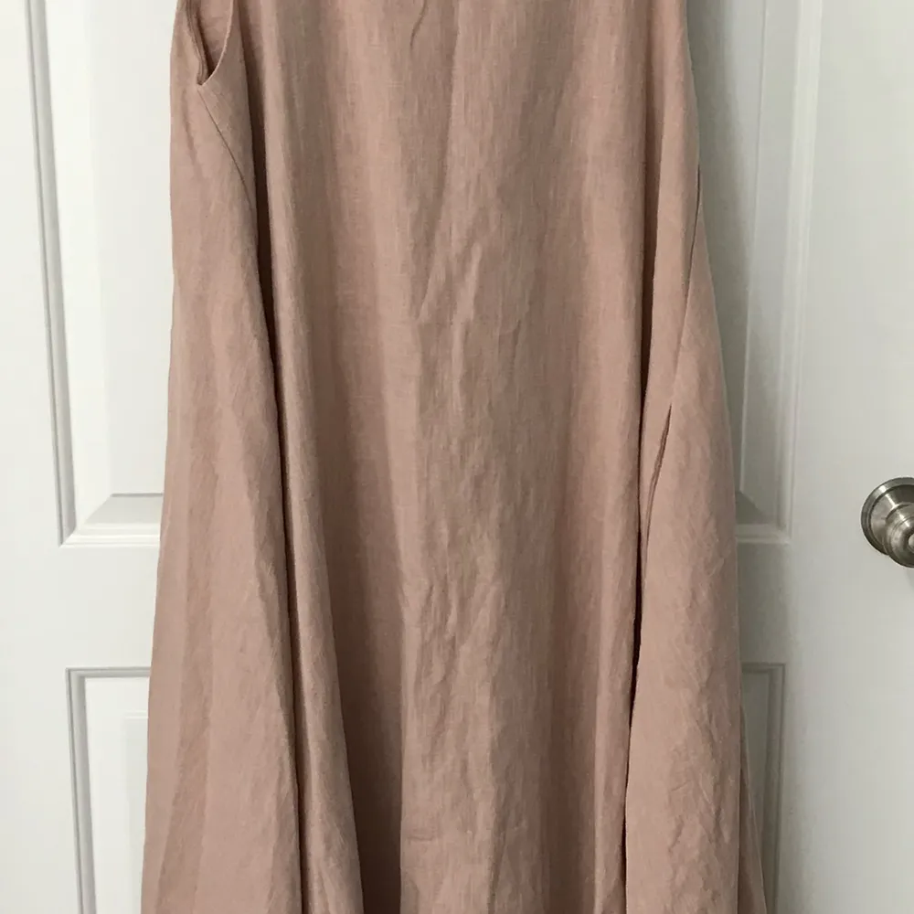 Giannetti Linen Sleeveless Midi Dress Size 2 (Large) EUC Pink - Image 4