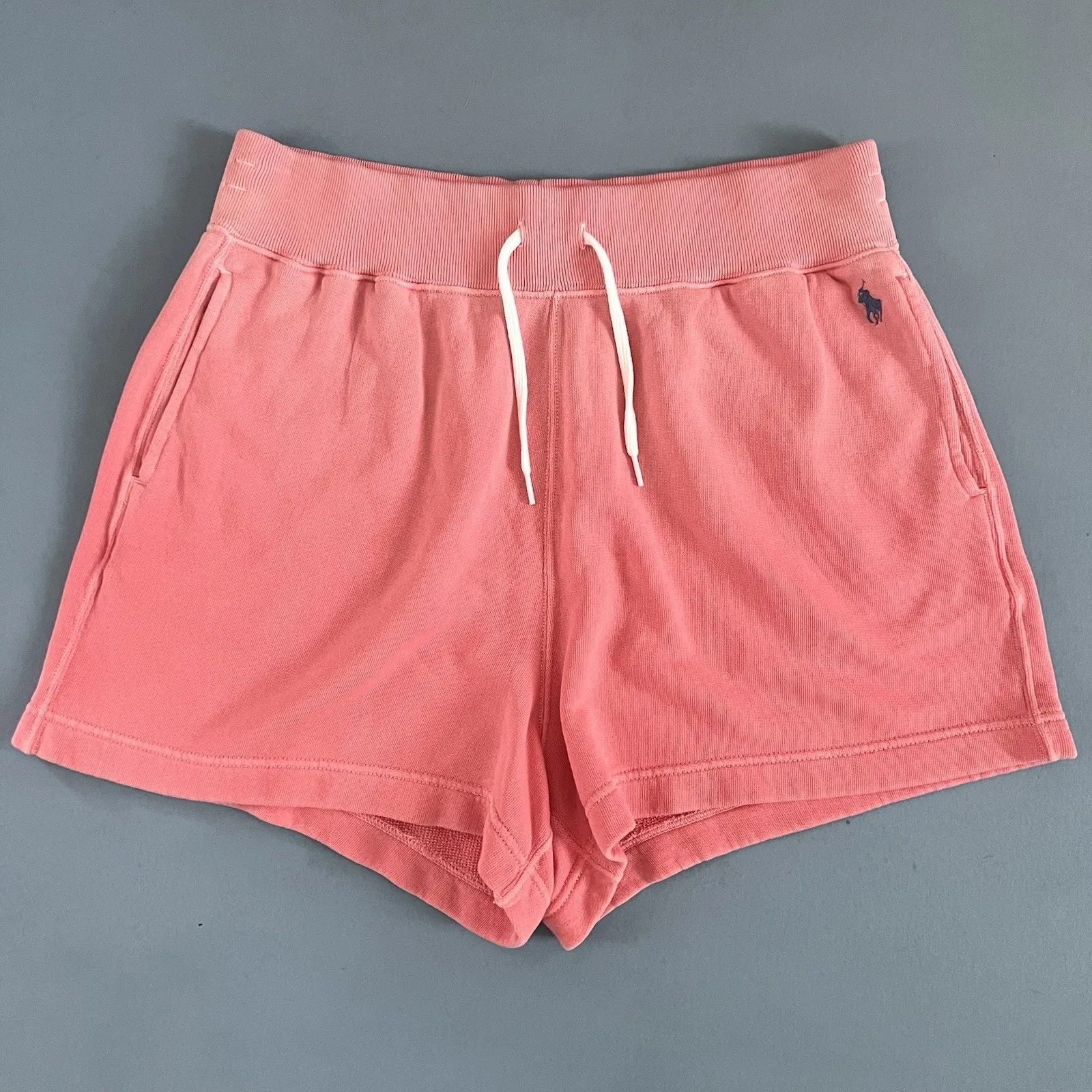 Polo Ralph Lauren Fleece Drawstring Pink Cotton Womens Shorts - Image 4