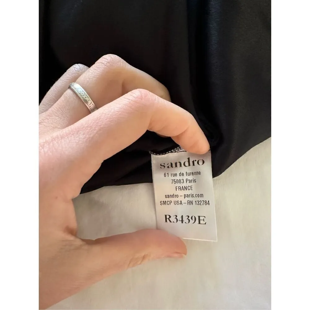 Sandro Embellished Neckline Dress Sz 2 - Image 8