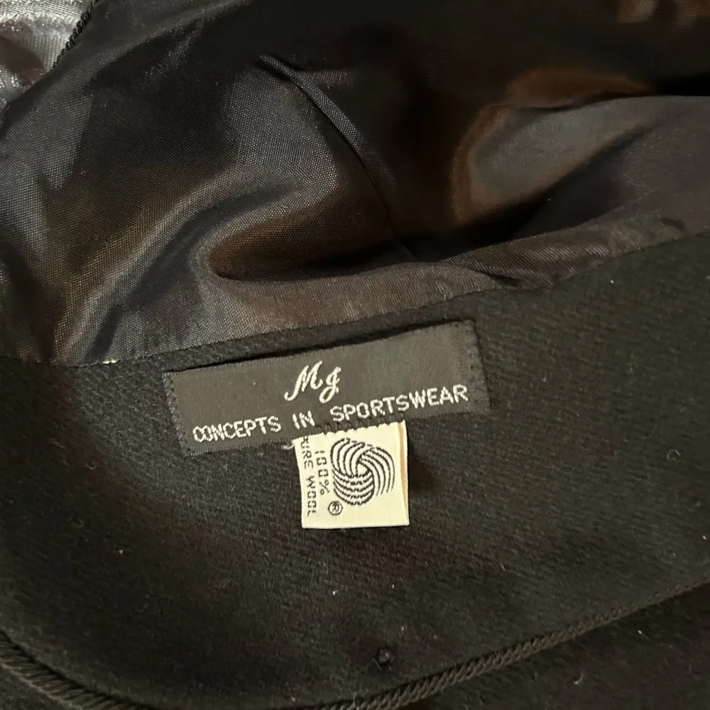 Vintage MG Concepts Wool Cropped Jacket w/ Frog Closure Small Black - Image 13