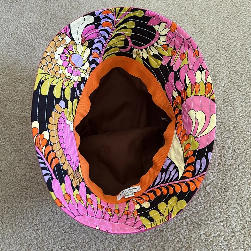 Kate Spade Pink/Multicolored Cotton Bucket Hat - Image 7
