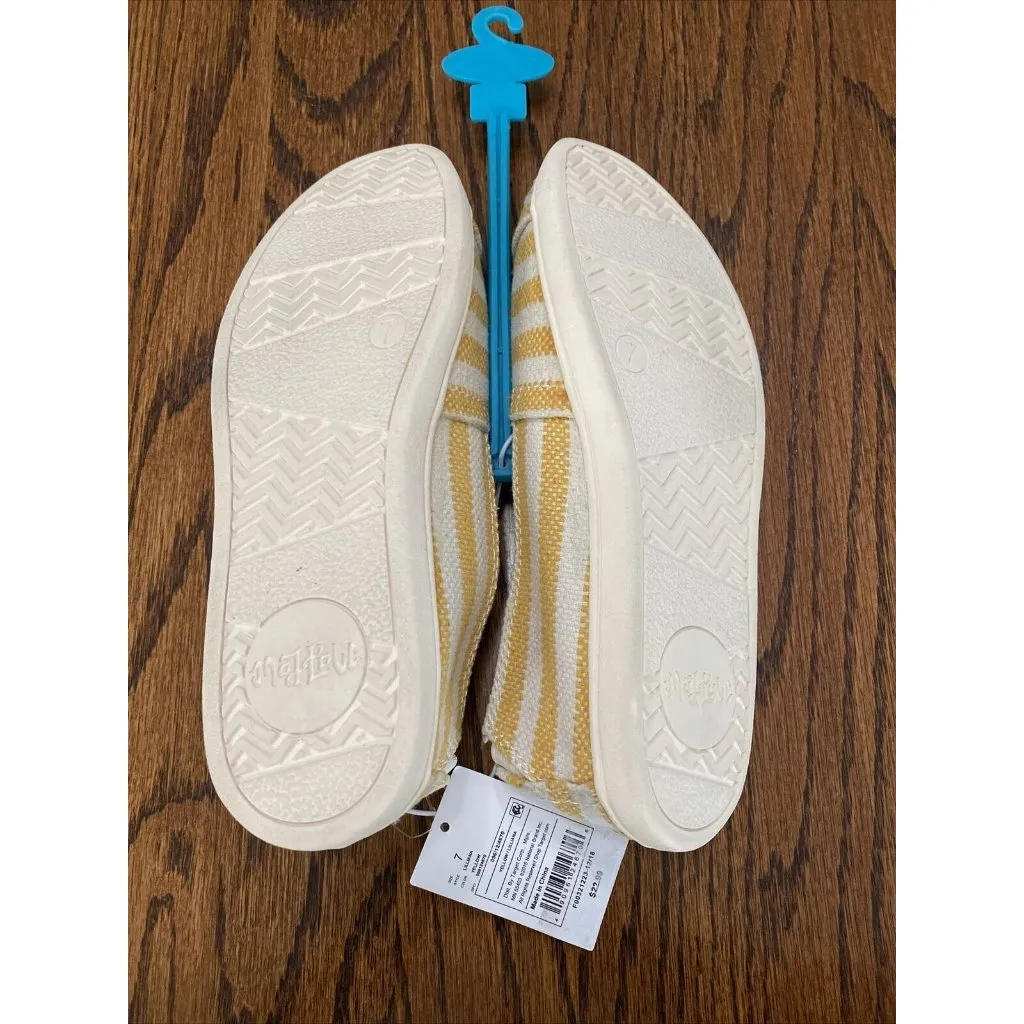 Mad Love Shoes Womens 7 Lilliana Slip On Canvas Yellow Striped Target NWT - Image 5
