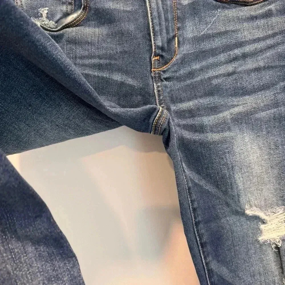 AEO American Eagle Distressed Super Stretch X Skinny Women‎ Jeans Size 0 Regular - Image 3