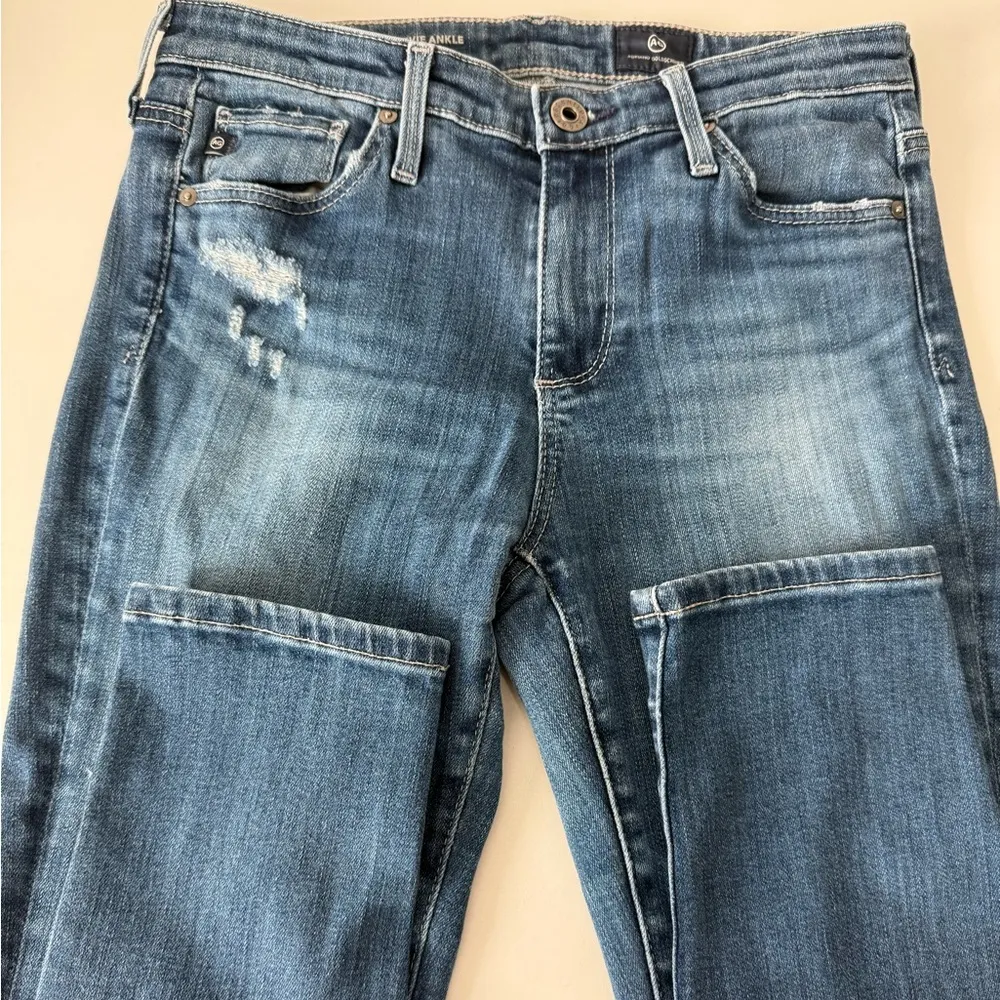 AG Adriano Goldschmied The Stevie Ankle Slim
Straight Mid Rise Denim Jeans 25 - Image 10
