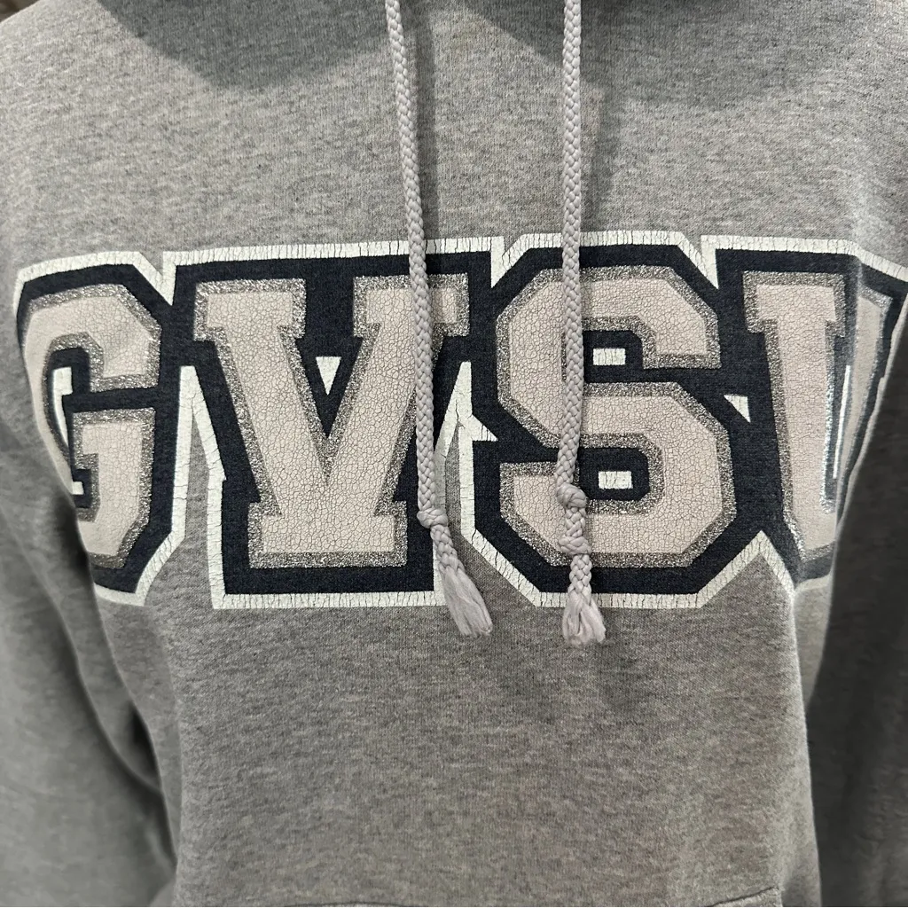 Champion GVSU Hoodie Gray – Vintage Collegiate Sweatshirt Size Small - Image 4