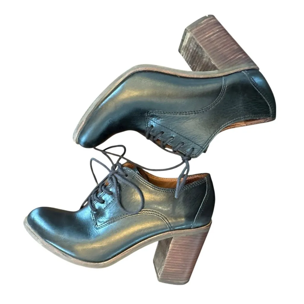 Lucky Brand Black Leather Maisie Oxford Heeled Shoes Pumps Women’s Size 8.5 - Image 4