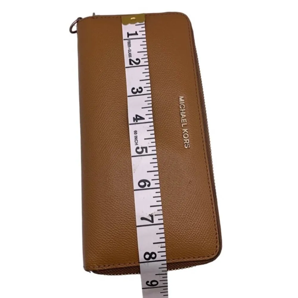 Michael Kors Brown Zip Around Wallet - Image 11