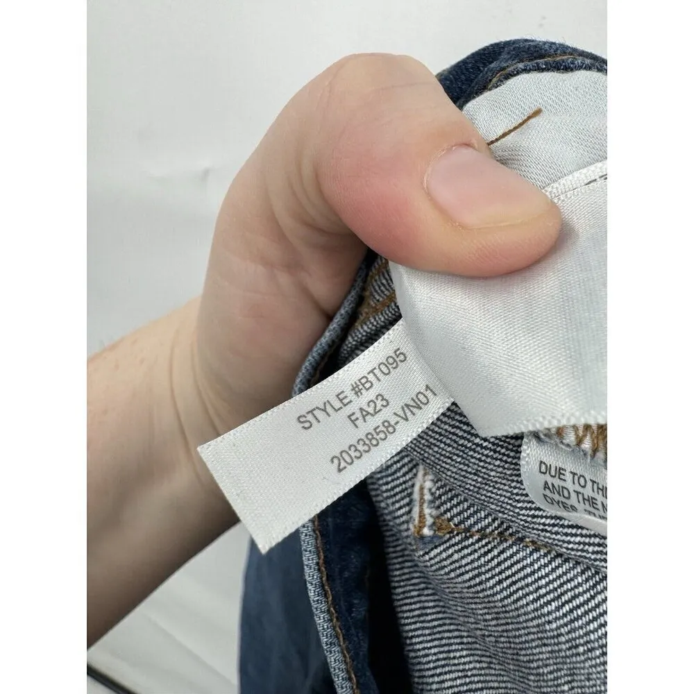 J. Crew Factory Jean Women 26P Blue Wash Mid‎ Rise Flare Crop Bohemian Preppy Size 26 - Image 8