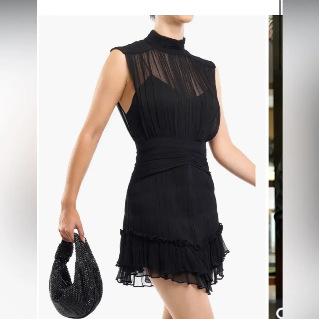 Juliana Crystal Top Handle Bag
Olga Berg black evening designer croissant mini - Image 2