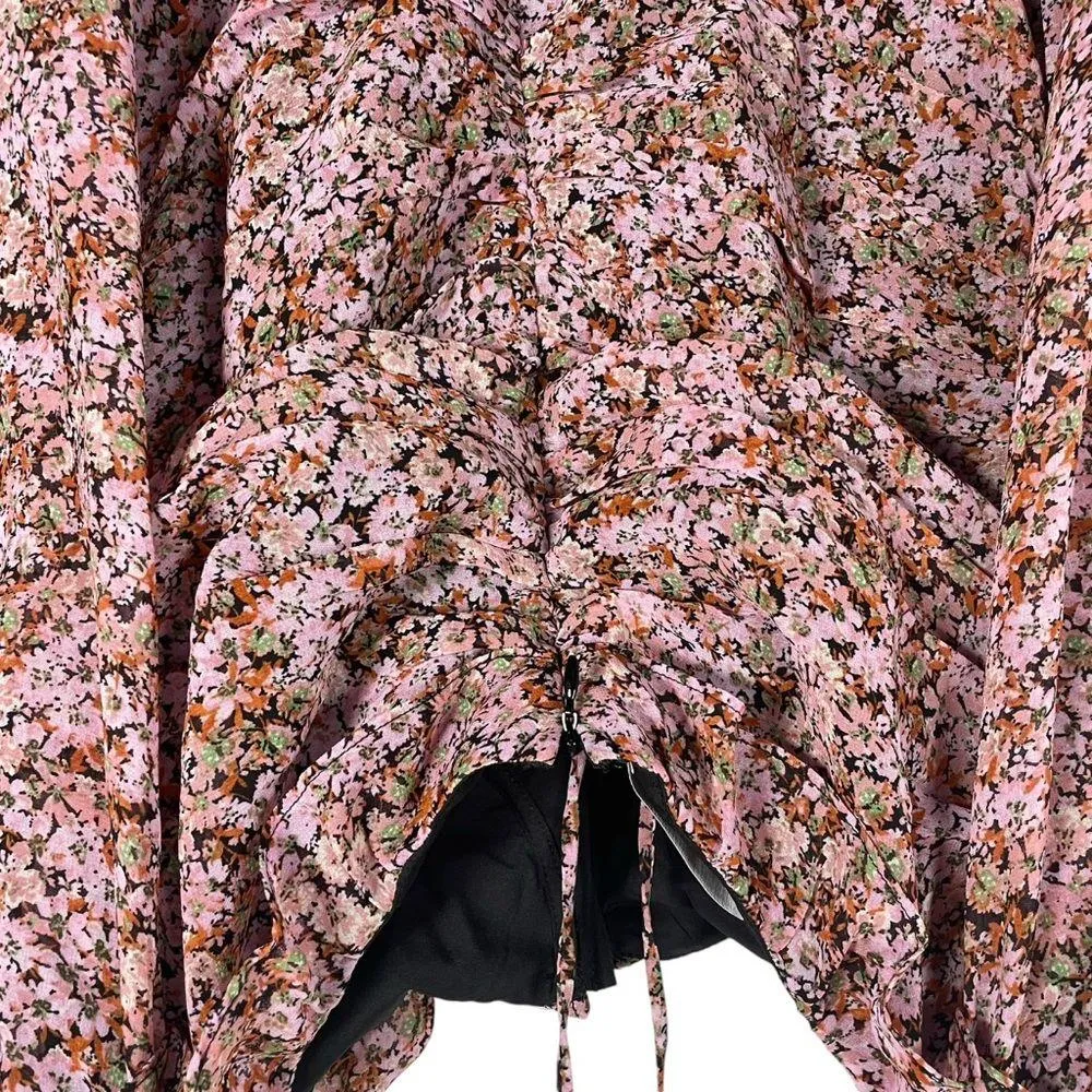 NWOT ASTR The Label Carmella Floral Ruched Mini Dress in Purple Multi Size L - Image 12